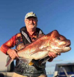 Geoff with a trophy sized Snapper he caught off the Gold Coast last weekend.