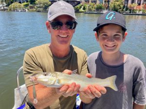 A nice 37cm Whiting for James and his son with Gold Coast River Charters