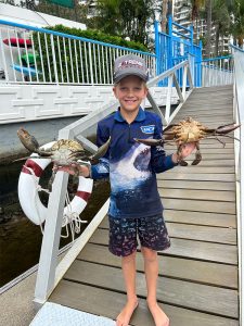 Tyler has been catching some very nice Mud Crabs on school holidays