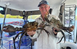 Wayne Young had a great day catching a few big Mud Crabs in the Broadwater