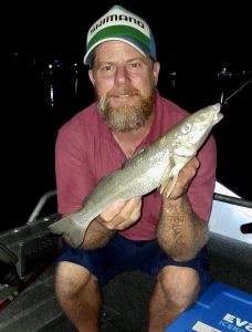 Brett Van Latham had a great night catching a nice feed of big Whiting